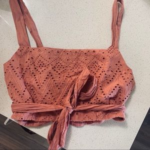 Free People Cropped Tank with Tie